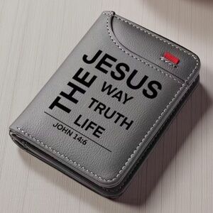 Religious Gray Men’s Wallet